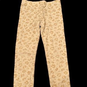 Carter’s Kid size 4/5 leopard spot fleece lined leggings